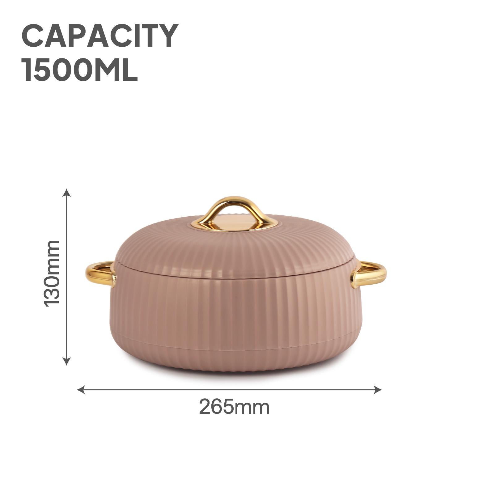 Aurum Insulated Casserole, 1500ml Beige / 1500ml