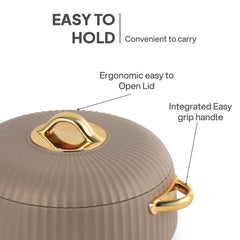 Aurum Insulated Casserole, 1500ml Brown / 1500ml