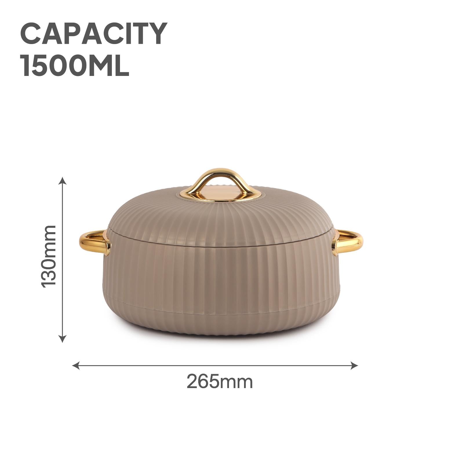 Aurum Insulated Casserole, 1500ml Brown / 1500ml