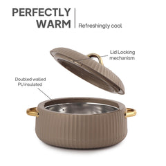Aurum Insulated Casserole, 1500ml Brown / 1500ml