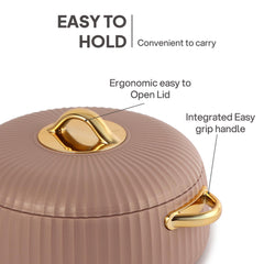 Aurum Insulated Casserole, Set of 3, 1000ml+1000ml+1500ml Beige / 1000ml+1000ml+1500ml