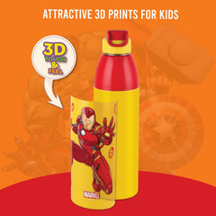 Uranus 3D Design Insulated Kids Water Bottle, 680ml Iron Man