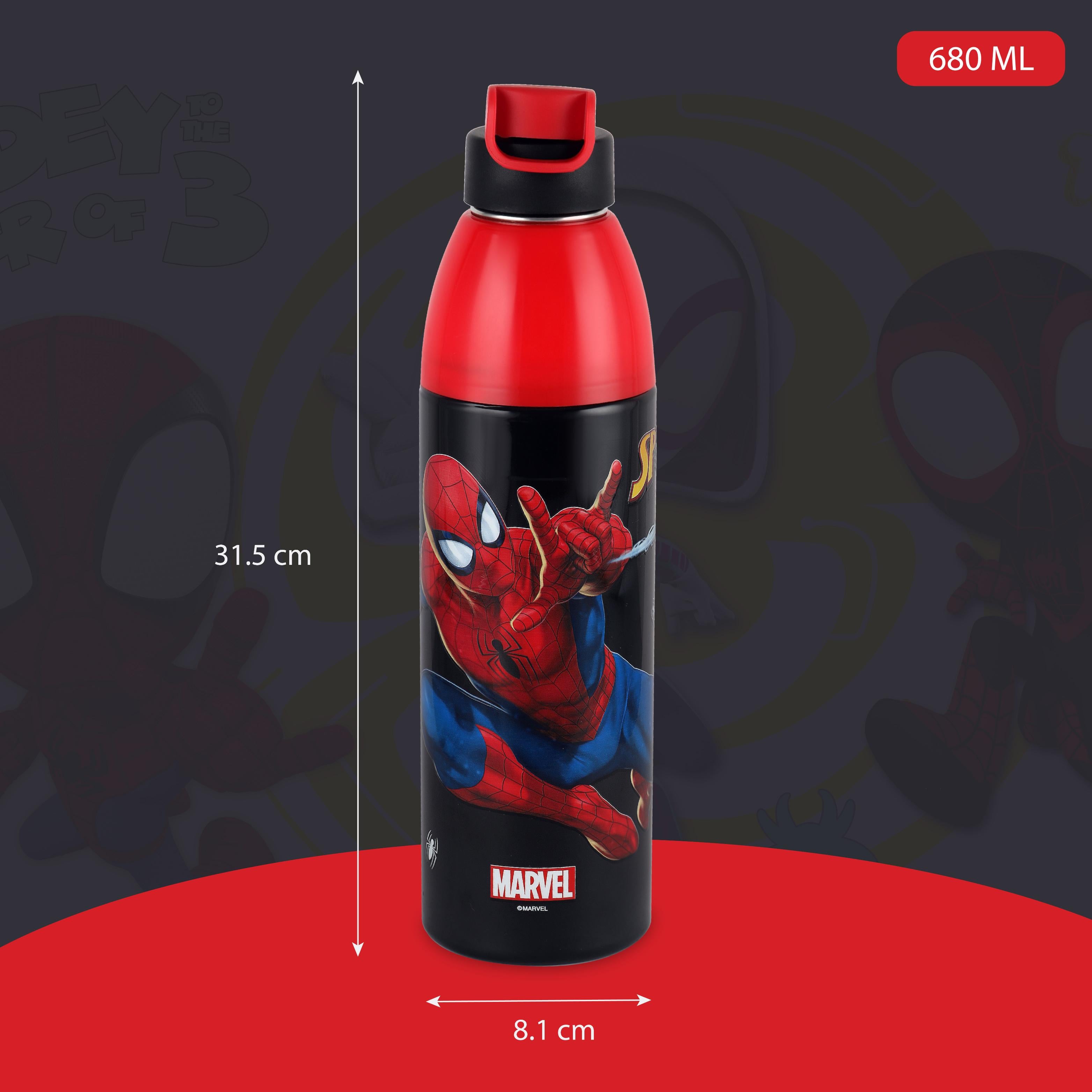 Uranus 3D Design Insulated Kids Water Bottle, 680ml Spiderman Water