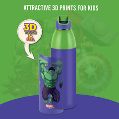 Uranus 3D Design Insulated Kids Water Bottle, 680ml Hulk Smash