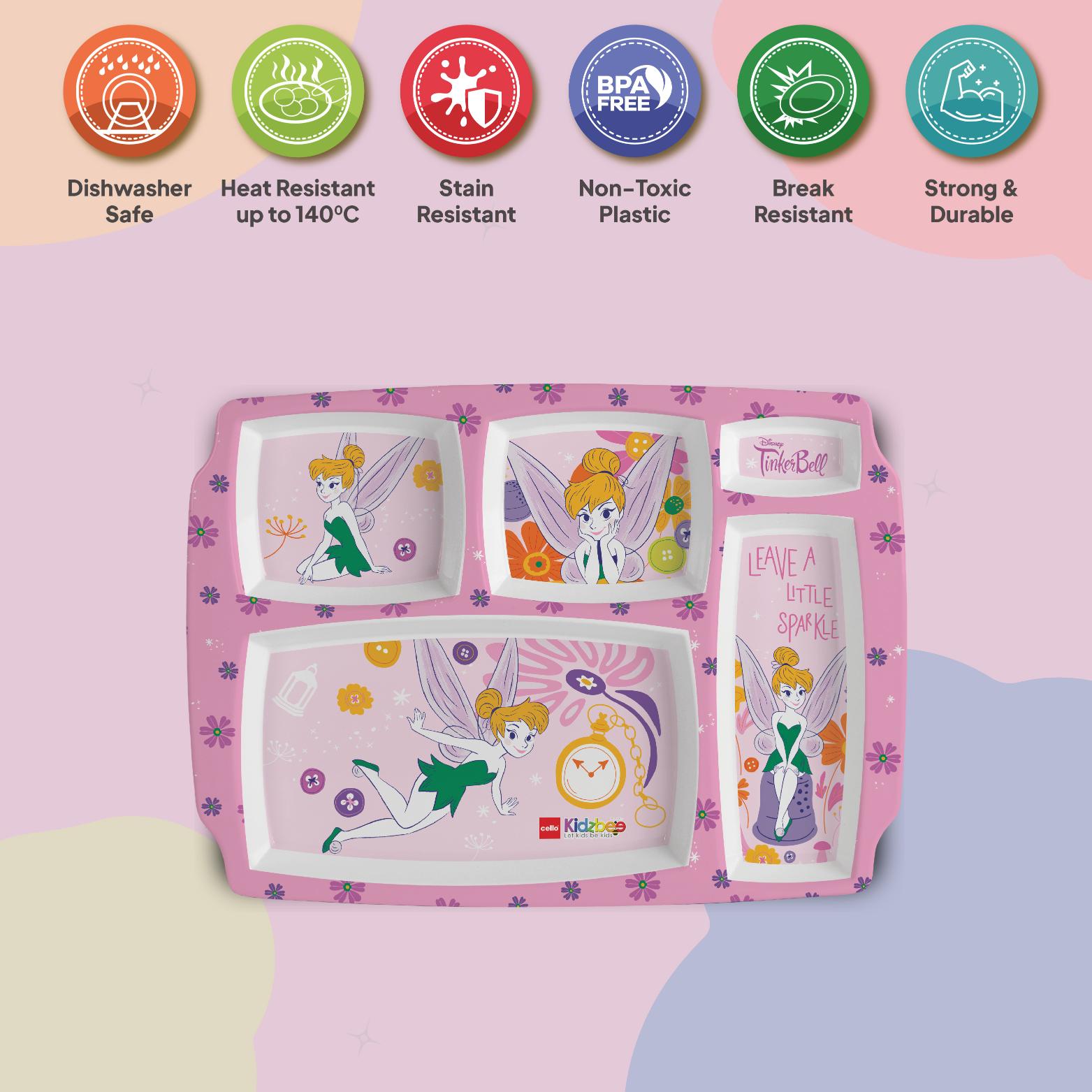 Pentameal Kids Plate, 1 Piece Tinker Bell
