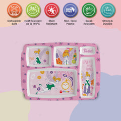 Pentameal Kids Plate, 1 Piece Tinker Bell