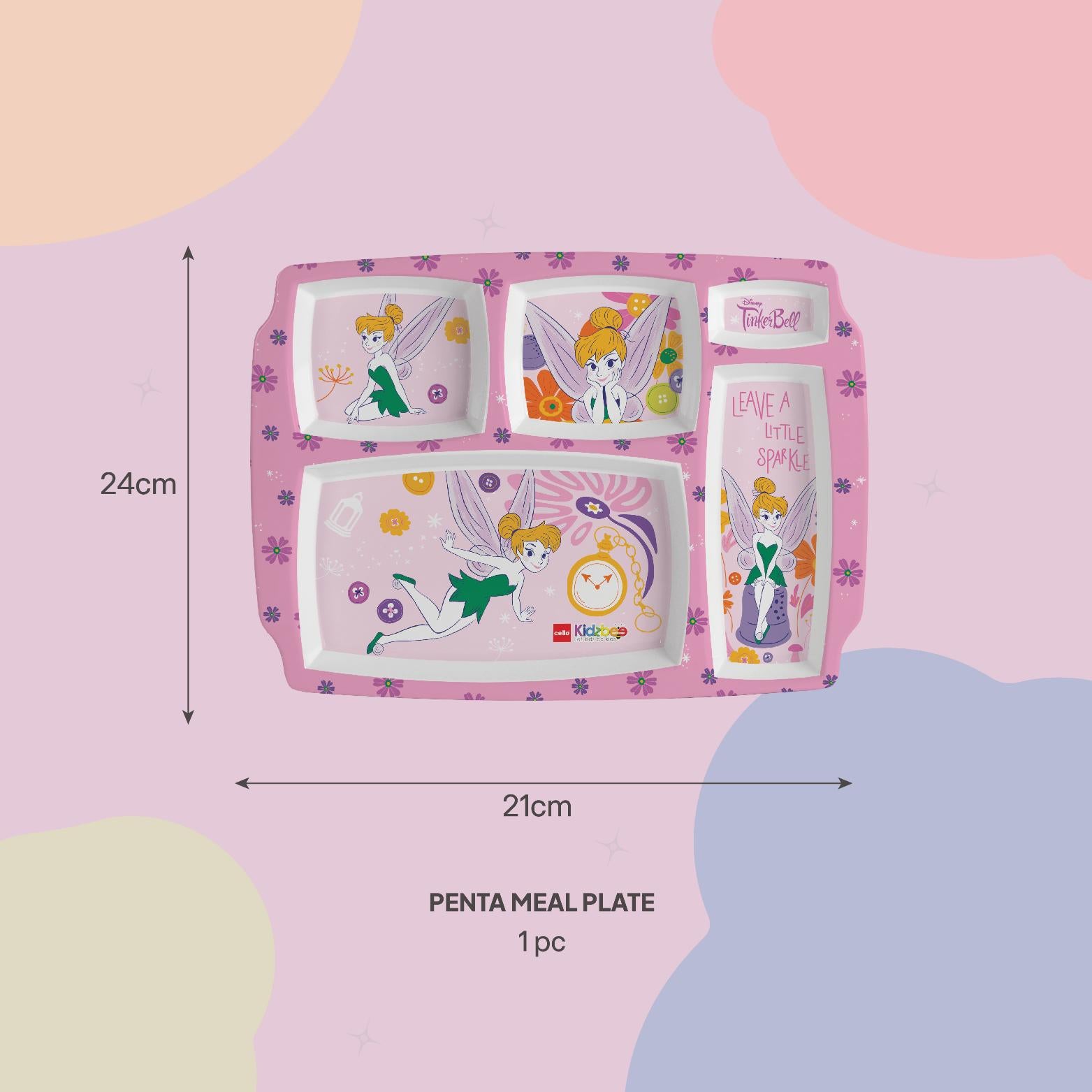 Pentameal Kids Plate, 1 Piece Tinker Bell