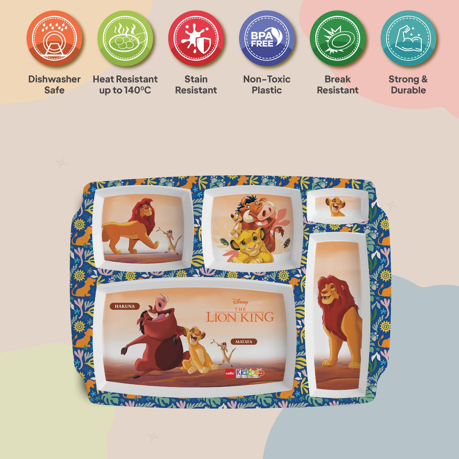 Pentameal Kids Plate, 1 Piece Lion King