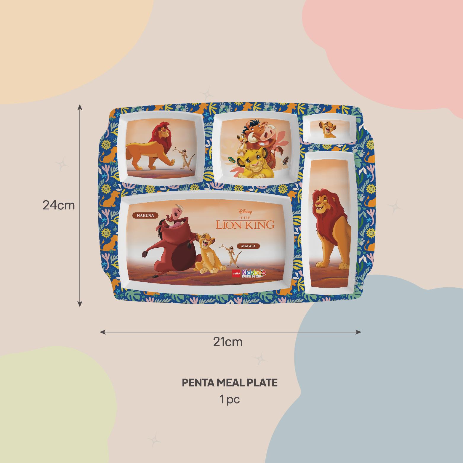 Pentameal Kids Plate, 1 Piece Lion King