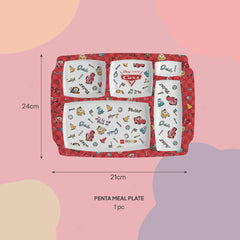 Pentameal Kids Plate, 1 Piece Pixar Cars