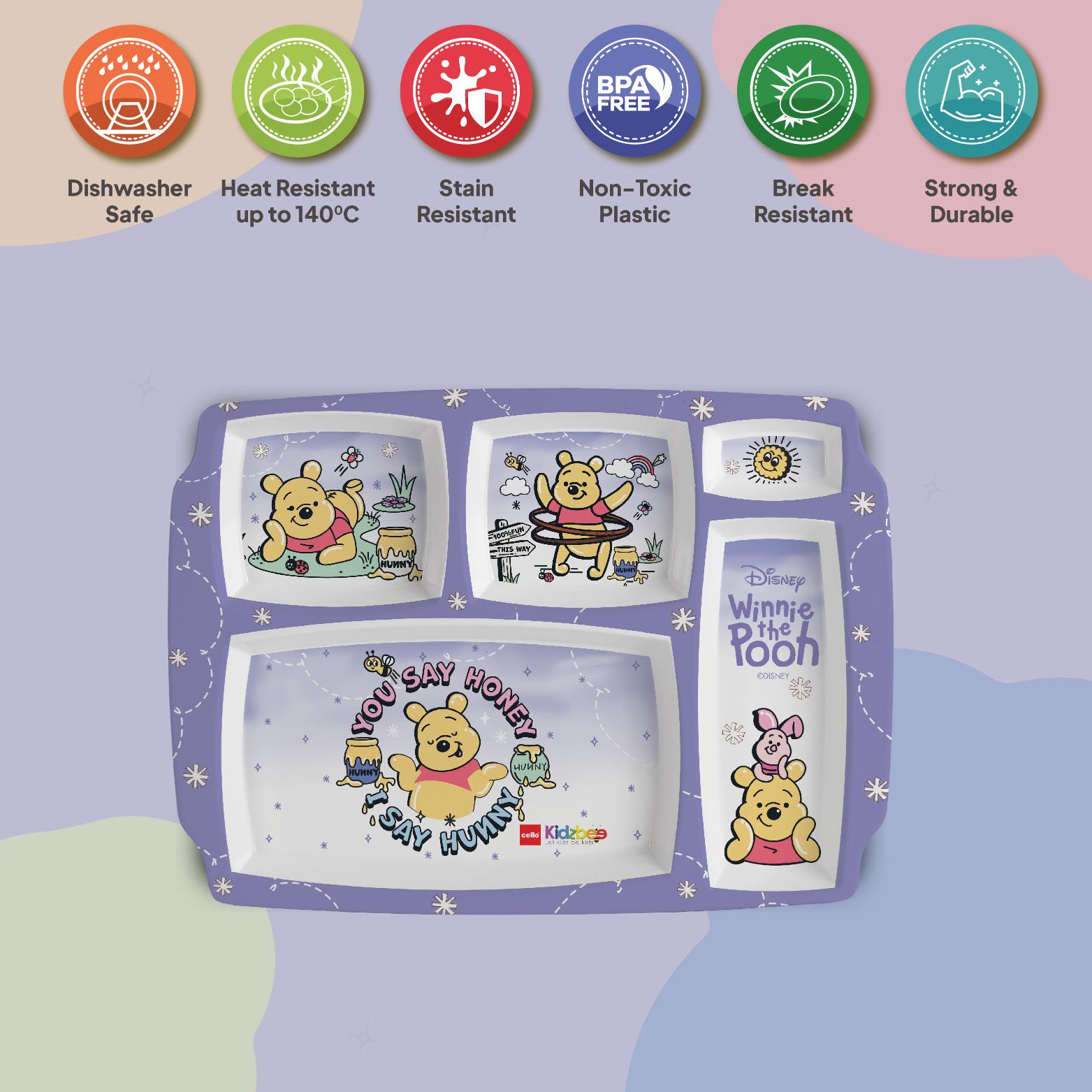 Pentameal Kids Plate, 1 Piece Winnie the Pooh