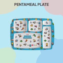 Pentameal Kids Plate, 1 Piece Super Heroes
