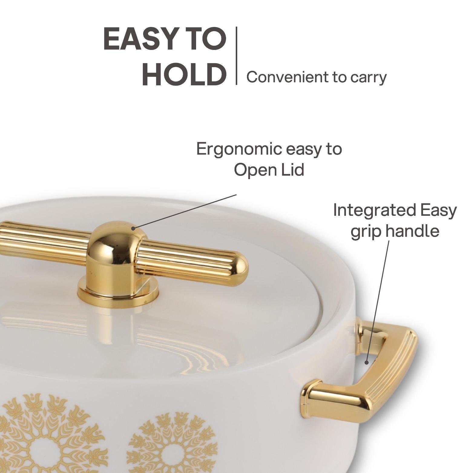 Jewel Insulated Casserole White / 3 Pc Set