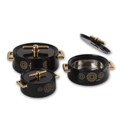 Jewel Insulated Casserole Black / 3 Pc Set