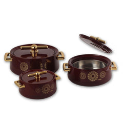 Jewel Insulated Casserole Burgandy / 3 Pc Set