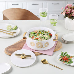 Jewel Insulated Casserole White / 2 Pc Set