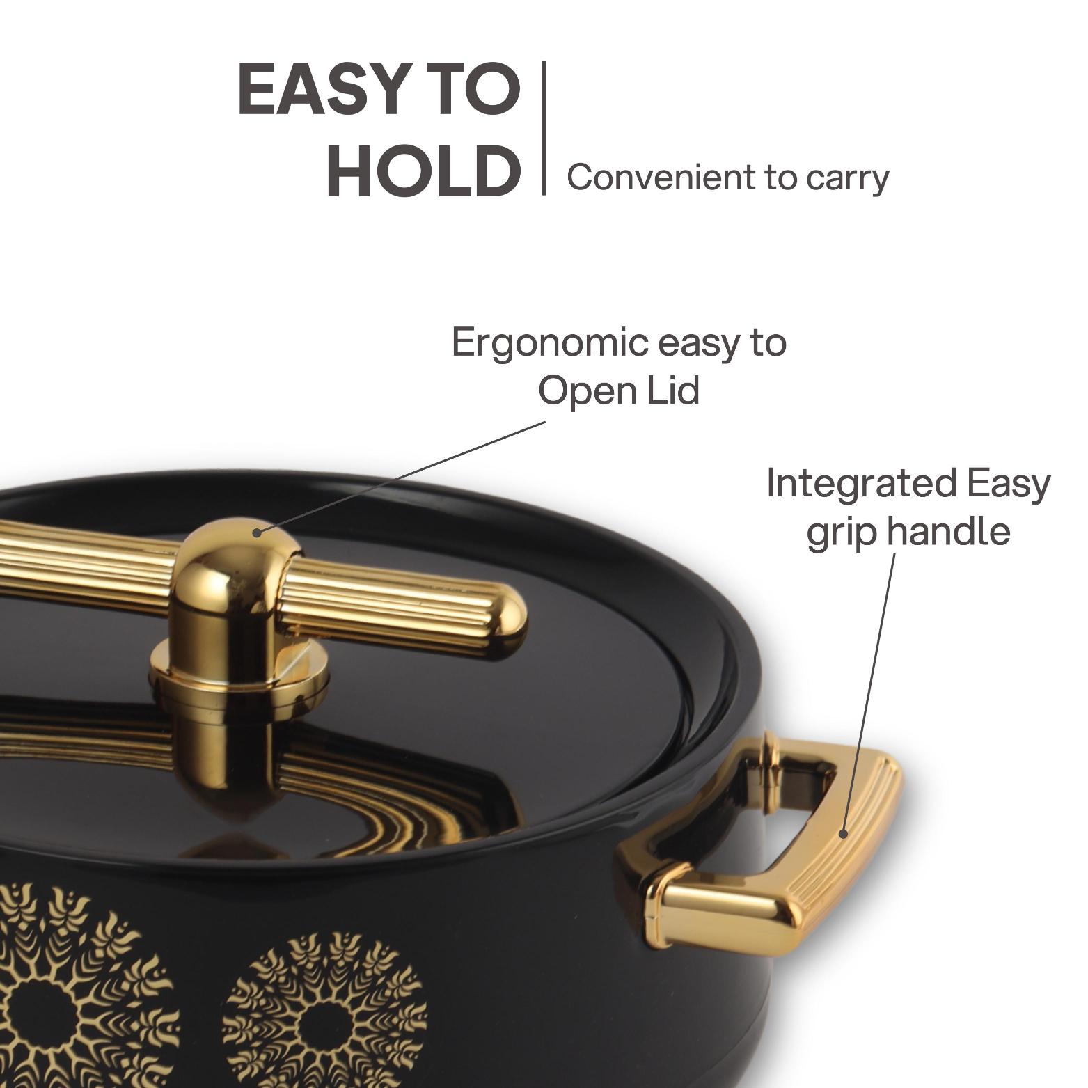 Jewel Insulated Casserole Black / 2 Pc Set