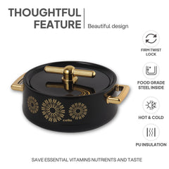 Jewel Insulated Casserole Black / 2 Pc Set