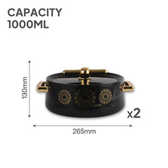 Jewel Insulated Casserole Black / 2 Pc Set