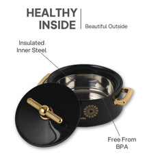 Jewel Insulated Casserole Black / 2 Pc Set