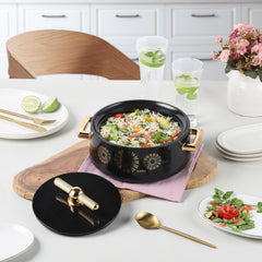 Jewel Insulated Casserole Black / 2 Pc Set