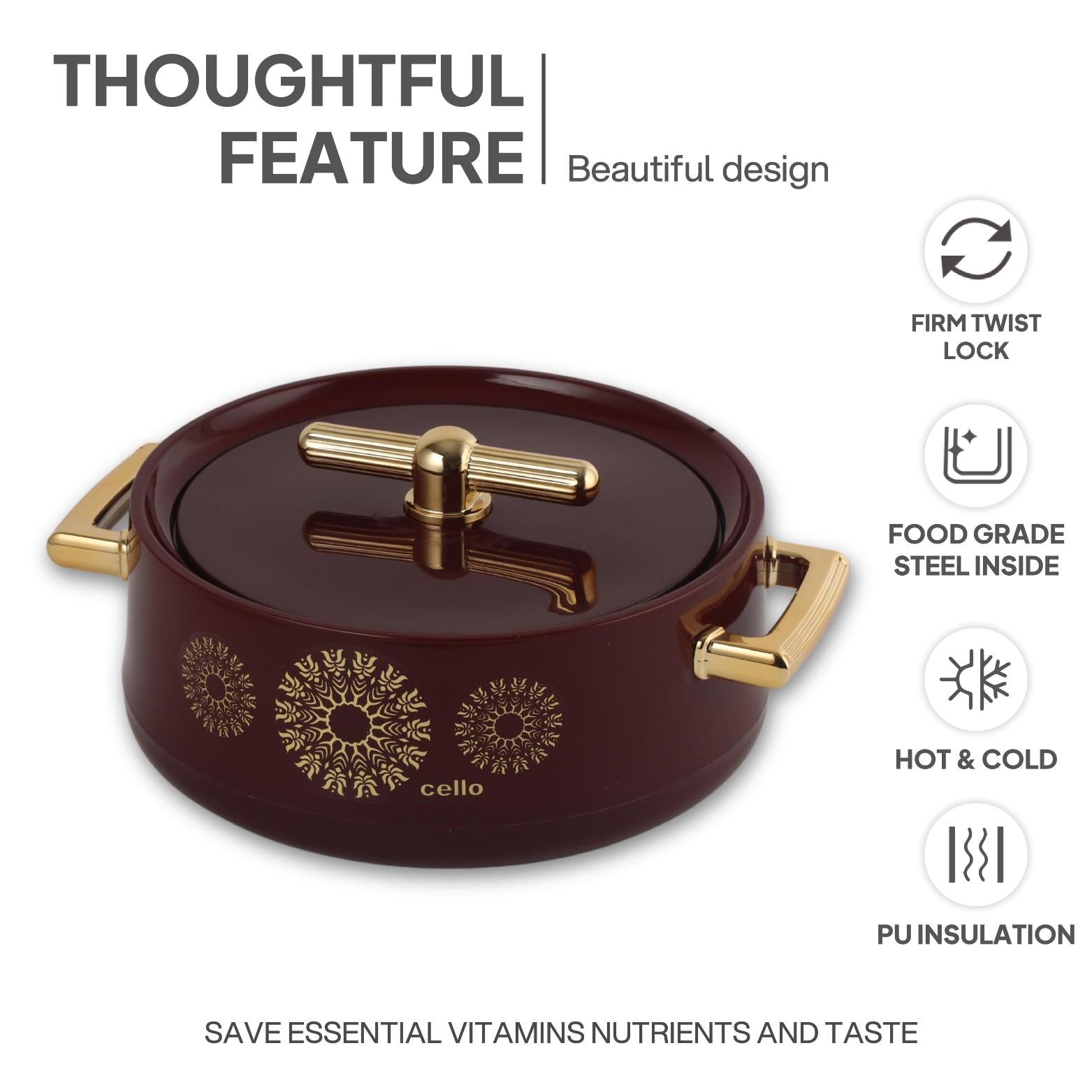 Jewel Insulated Casserole Burgandy / 2 Pc Set