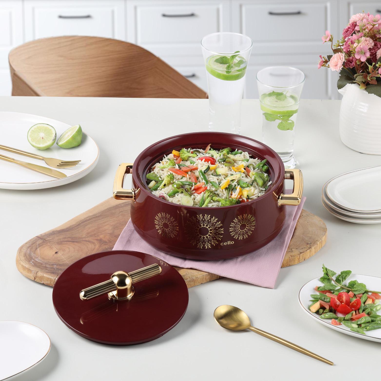 Jewel Insulated Casserole Burgandy / 2 Pc Set