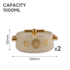 Jewel Insulated Casserole Beige / 2 Pc Set