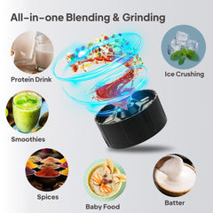 Frutomix Nutri Blend Pro, 500W Multi-Purpose Blender Black, Set of 6 500