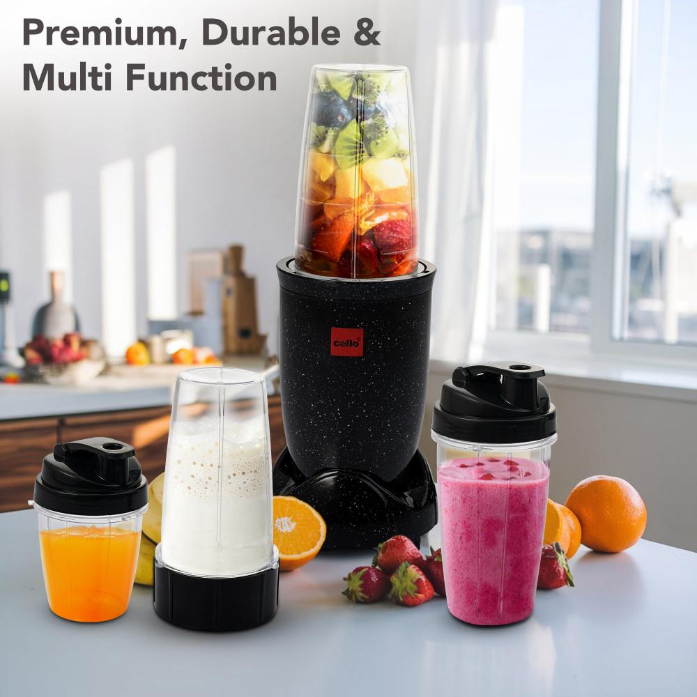 Frutomix Nutri Blend Pro, 500W Multi-Purpose Blender Black, Set of 6 500