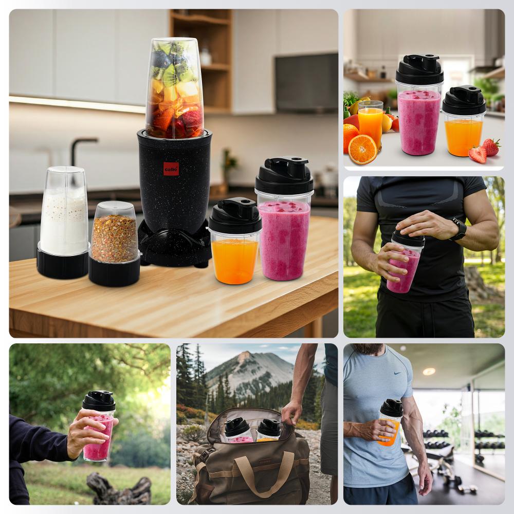 Frutomix Nutri Blend Pro, 500W Multi-Purpose Blender Black, Set of 6 500