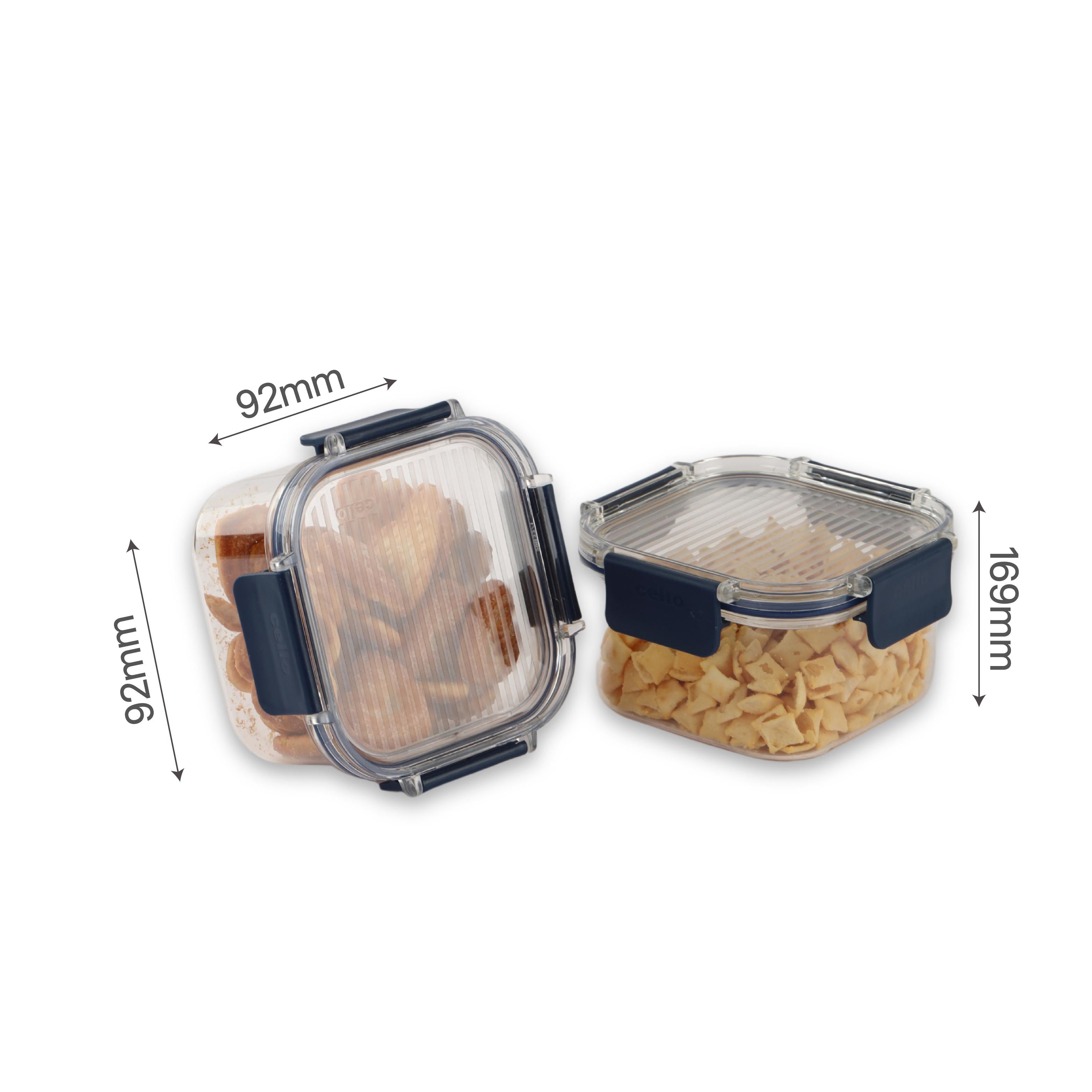 Stack Lock Canister, Set of 2 Blue / 450ml