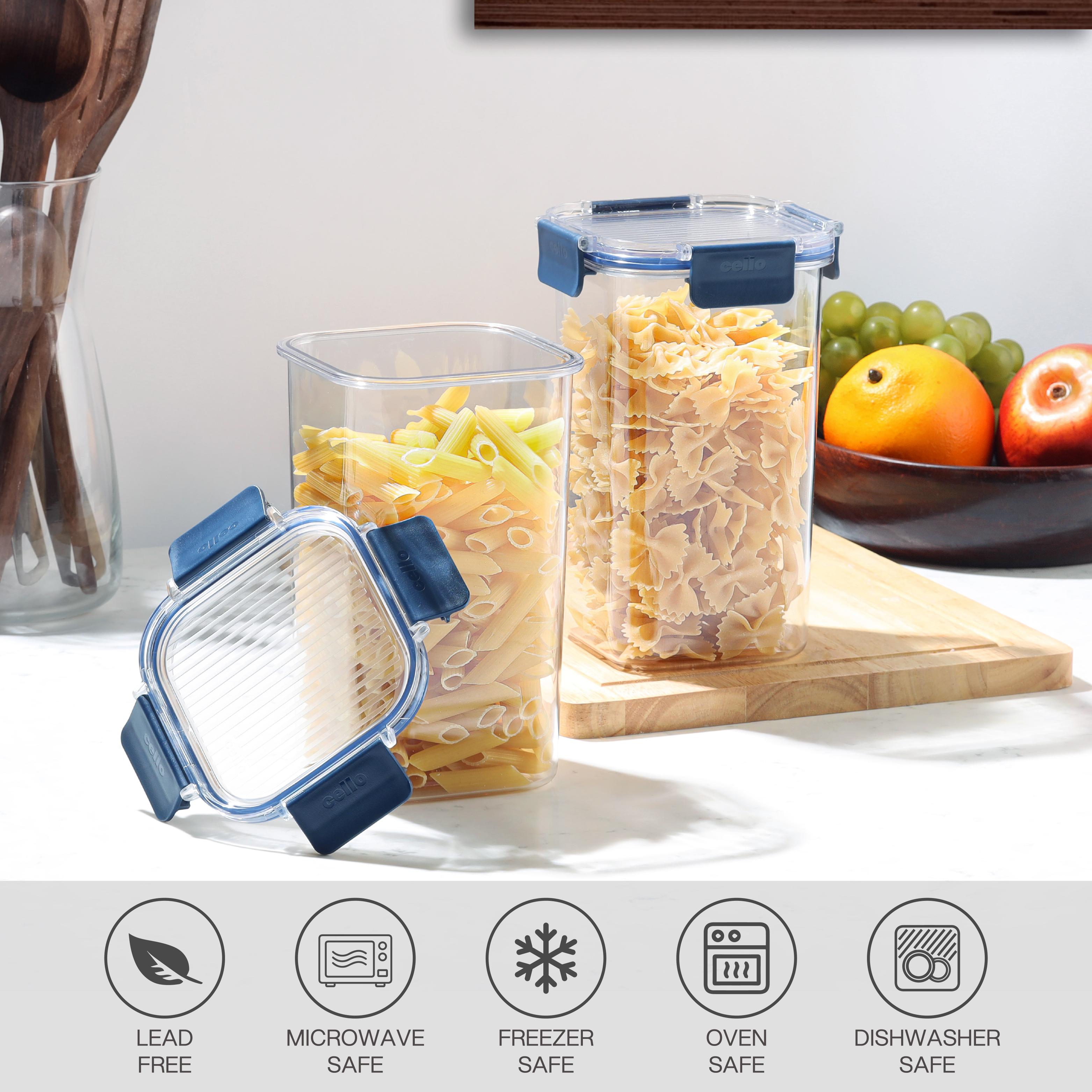 Stack Lock Canister, Set of 2 Blue / 1.3 L