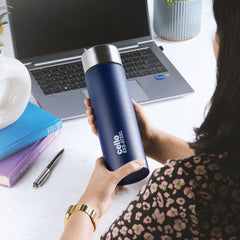 H2O Matt Stainless Steel Bottle, 1000ml Navy Blue / 1000 ml
