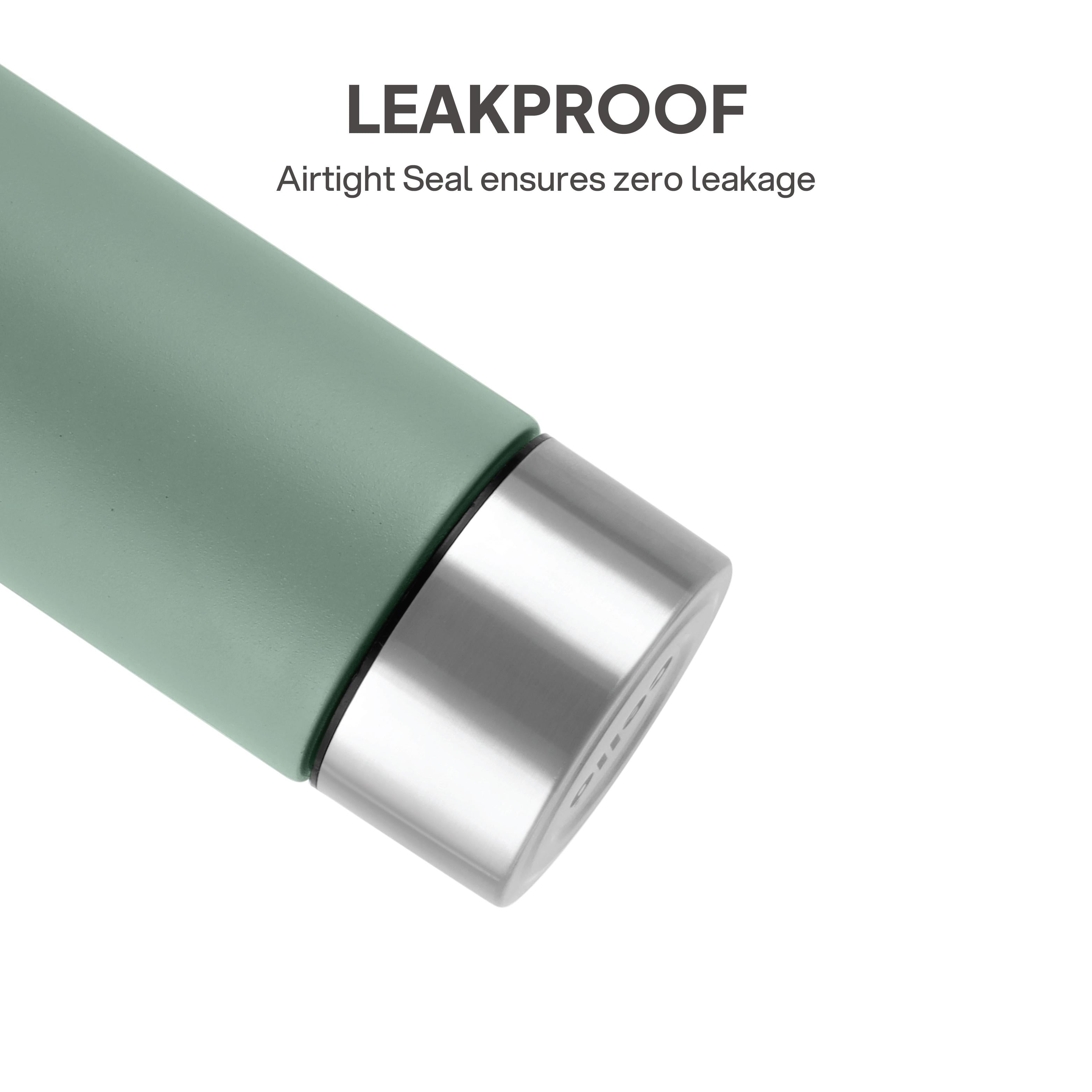 H2O Matt Stainless Steel Bottle, 1000ml Light Green / 1000 ml