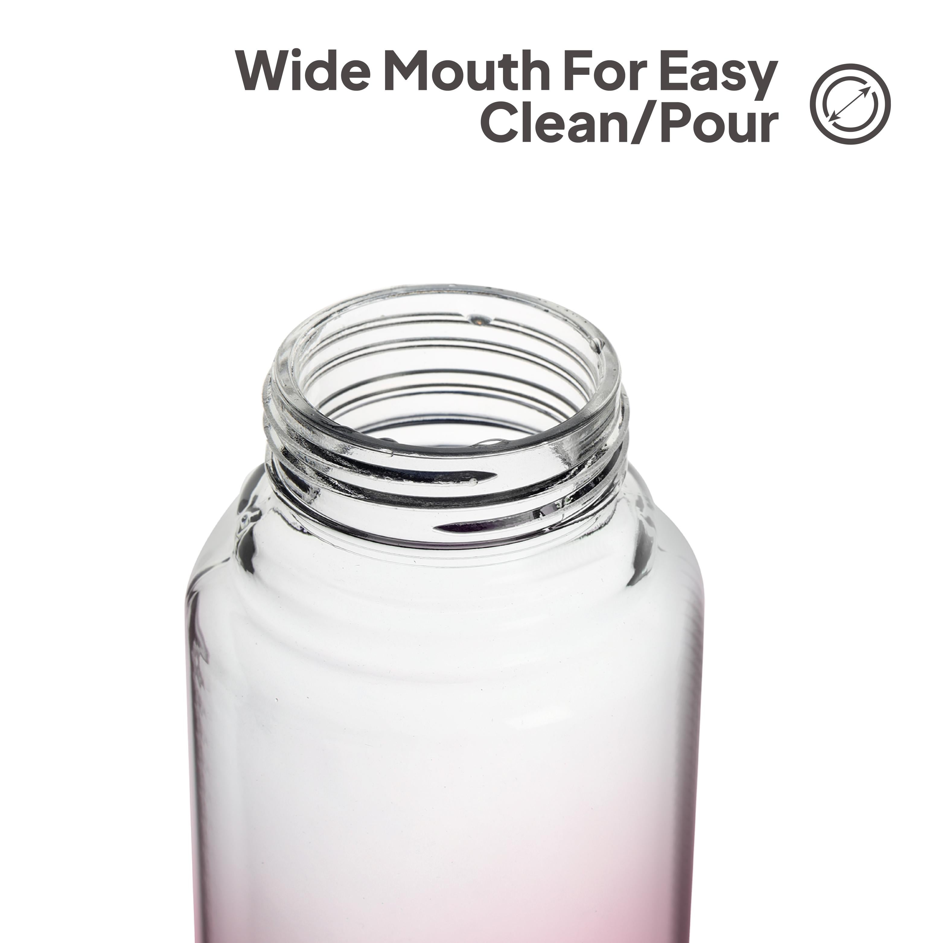 H2O Glass Colour Bottle, Set of 3, 930 mL Red / 3 Pieces