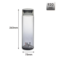 H2O Glass Colour Bottle, Set of 3, 930 mL Black / 3 Pieces