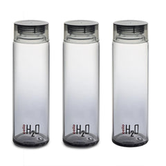 H2O Glass Colour Bottle, Set of 3, 930 mL Black / 3 Pieces