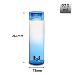 H2O Glass Colour Bottle, Set of 3, 930 mL Blue / 3 Pieces