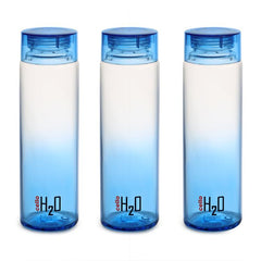 H2O Glass Colour Bottle, Set of 3, 930 mL Blue / 3 Pieces