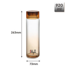 H2O Glass Colour Bottle, Set of 3, 930 mL Brown / 3 Pieces