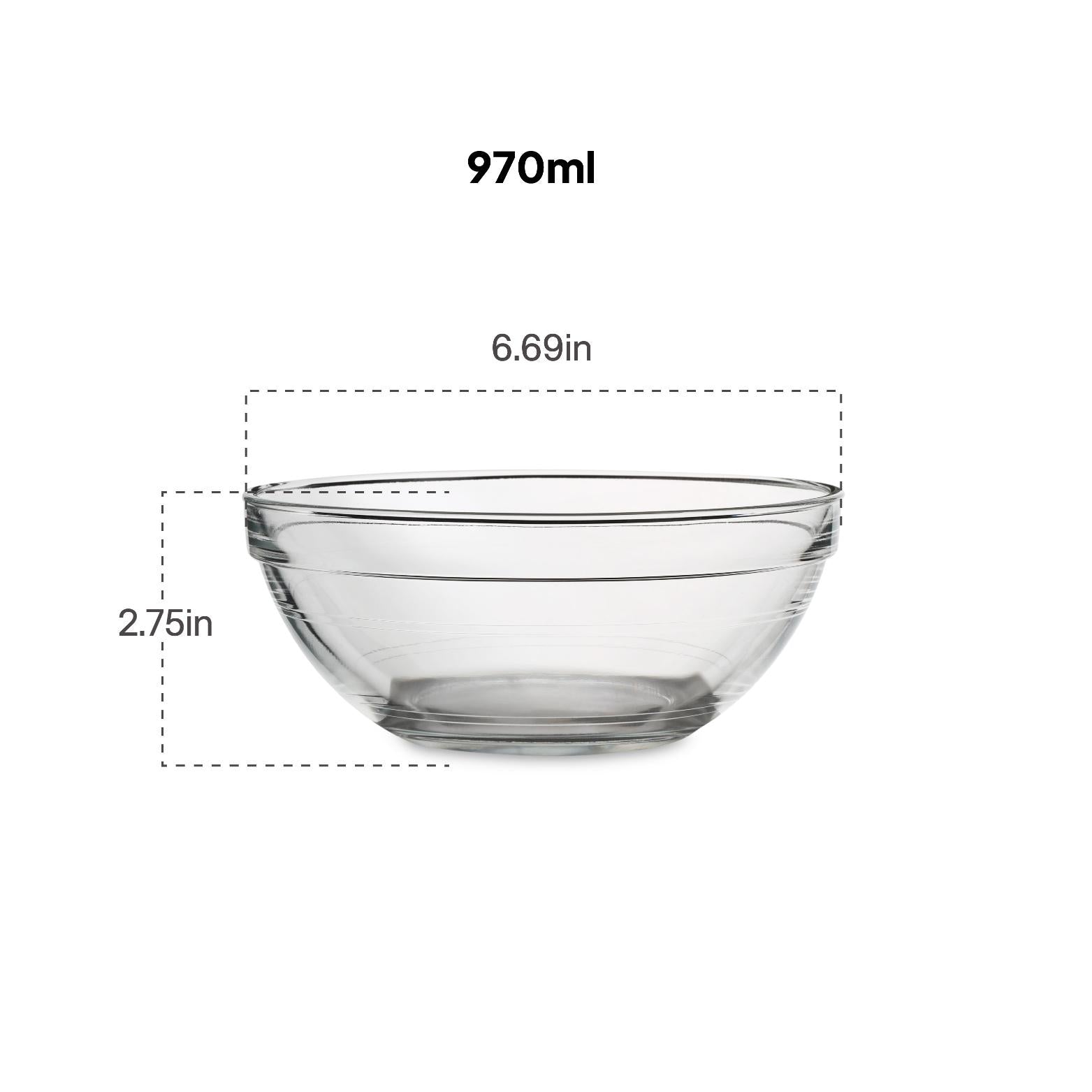 Zenith Glassware Bowls 500ml x 2