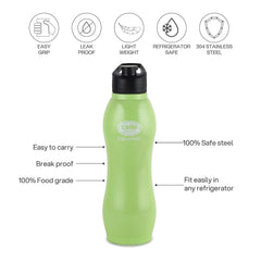 Zigma Exe Single Walled Stainless Steel Flask, 1000ml Green / 1000 ml