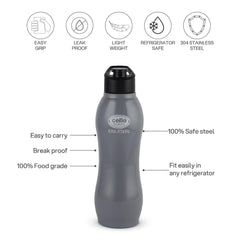 Zigma Exe Single Walled Stainless Steel Flask, 1000ml Grey / 1000 ml