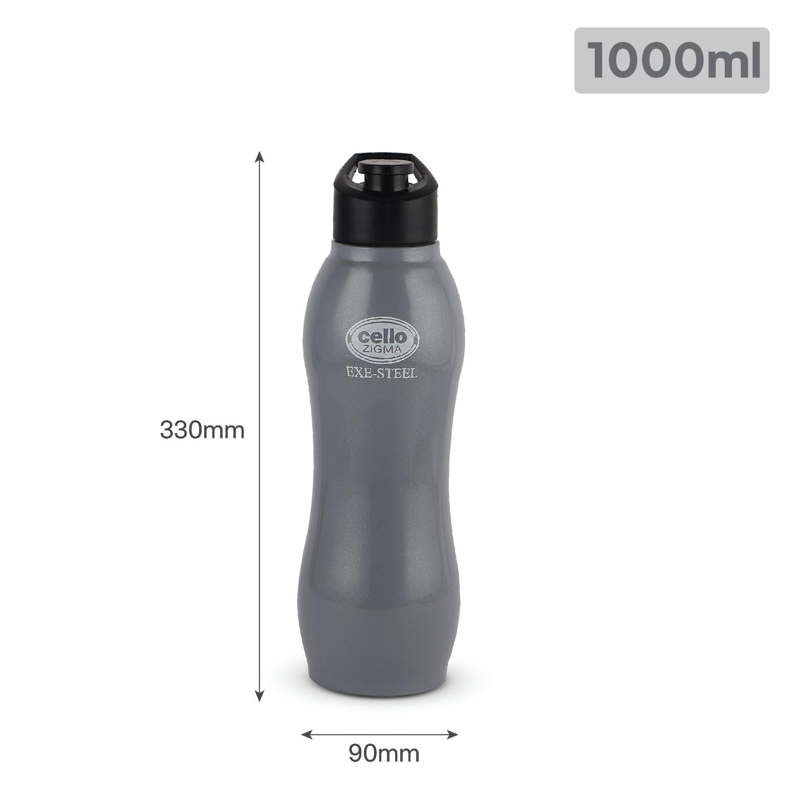 Zigma Exe Single Walled Stainless Steel Flask, 1000ml Grey / 1000 ml