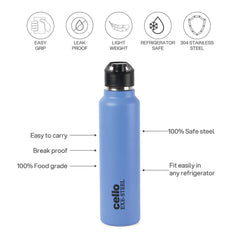 Solido Exe Single Walled Stainless Steel Bottle Blue / 1000 ml