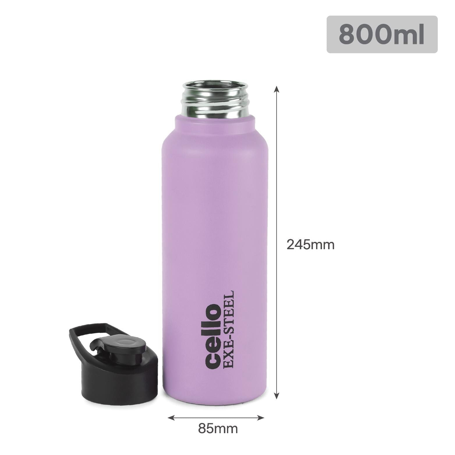 Solido Exe Single Walled Stainless Steel Bottle Purple / 800 ml