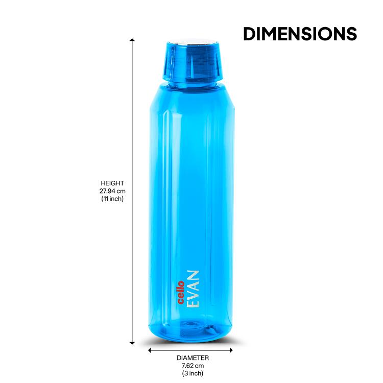 Evan PET Water Bottle Blue / 1000 ml