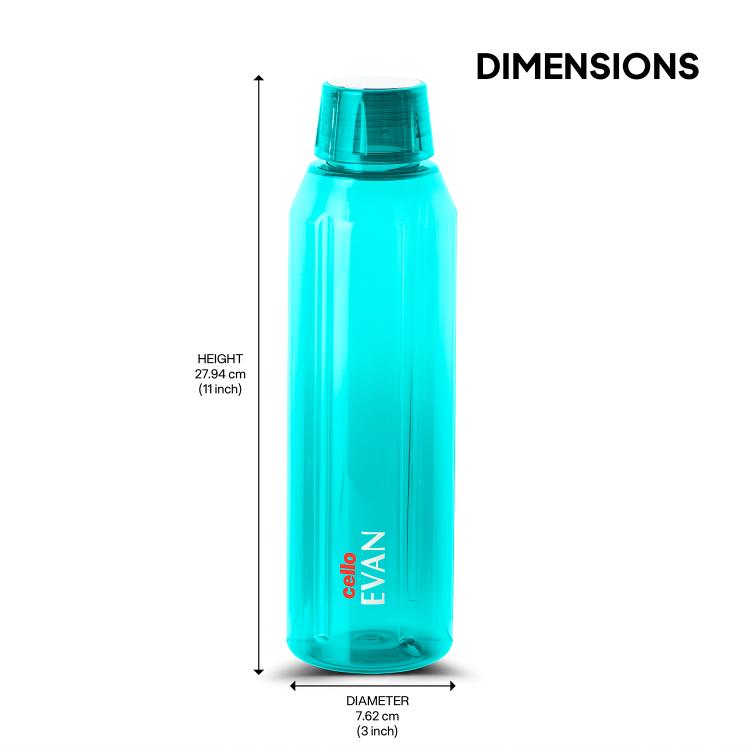 Evan PET Water Bottle Green / 1000 ml