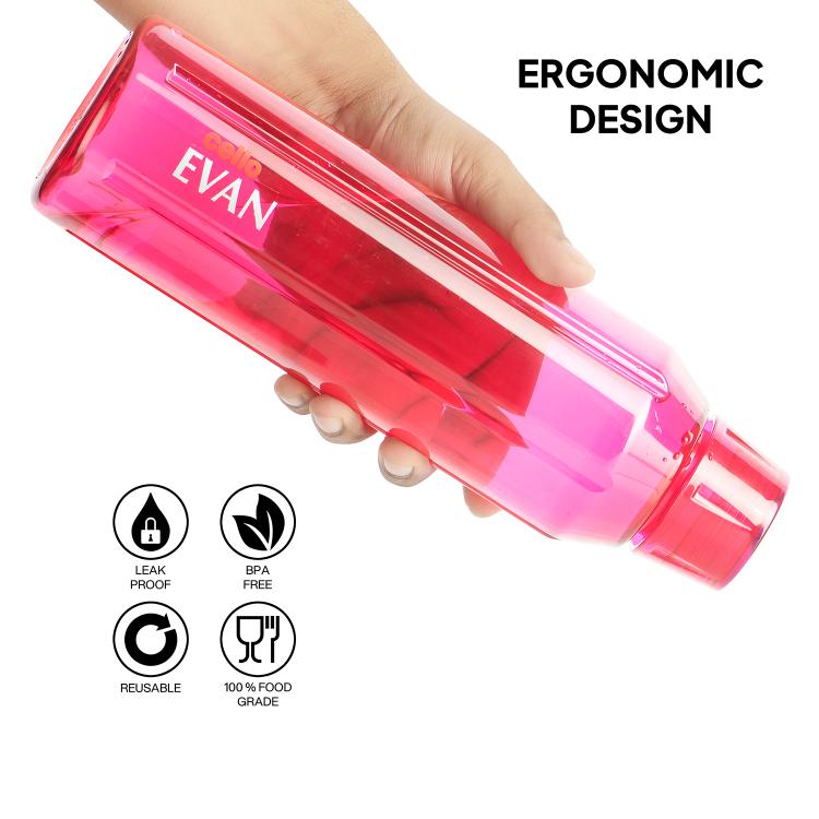 Evan PET Water Bottle Pink / 1000 ml